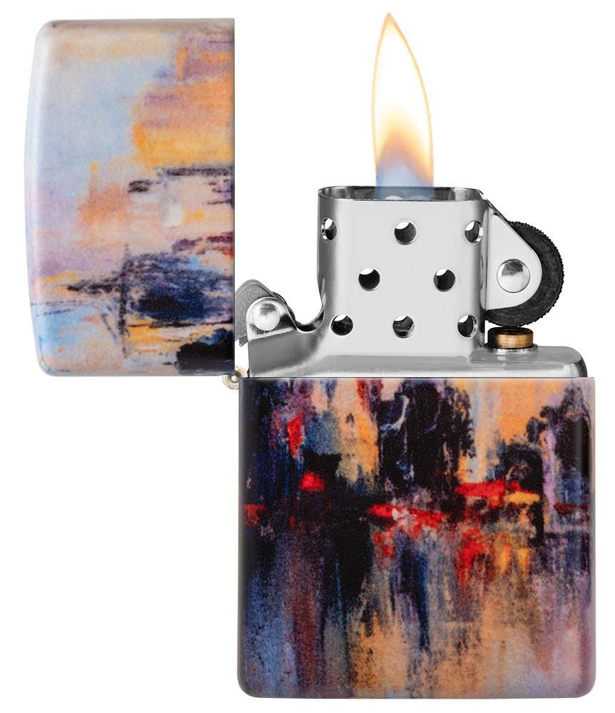 Zippo Aansteker 49352 Cityscape - achteraanzicht