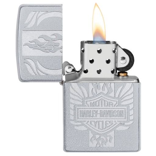 Zippo Aansteker 49660 Harley Davidson Design - achteraanzicht