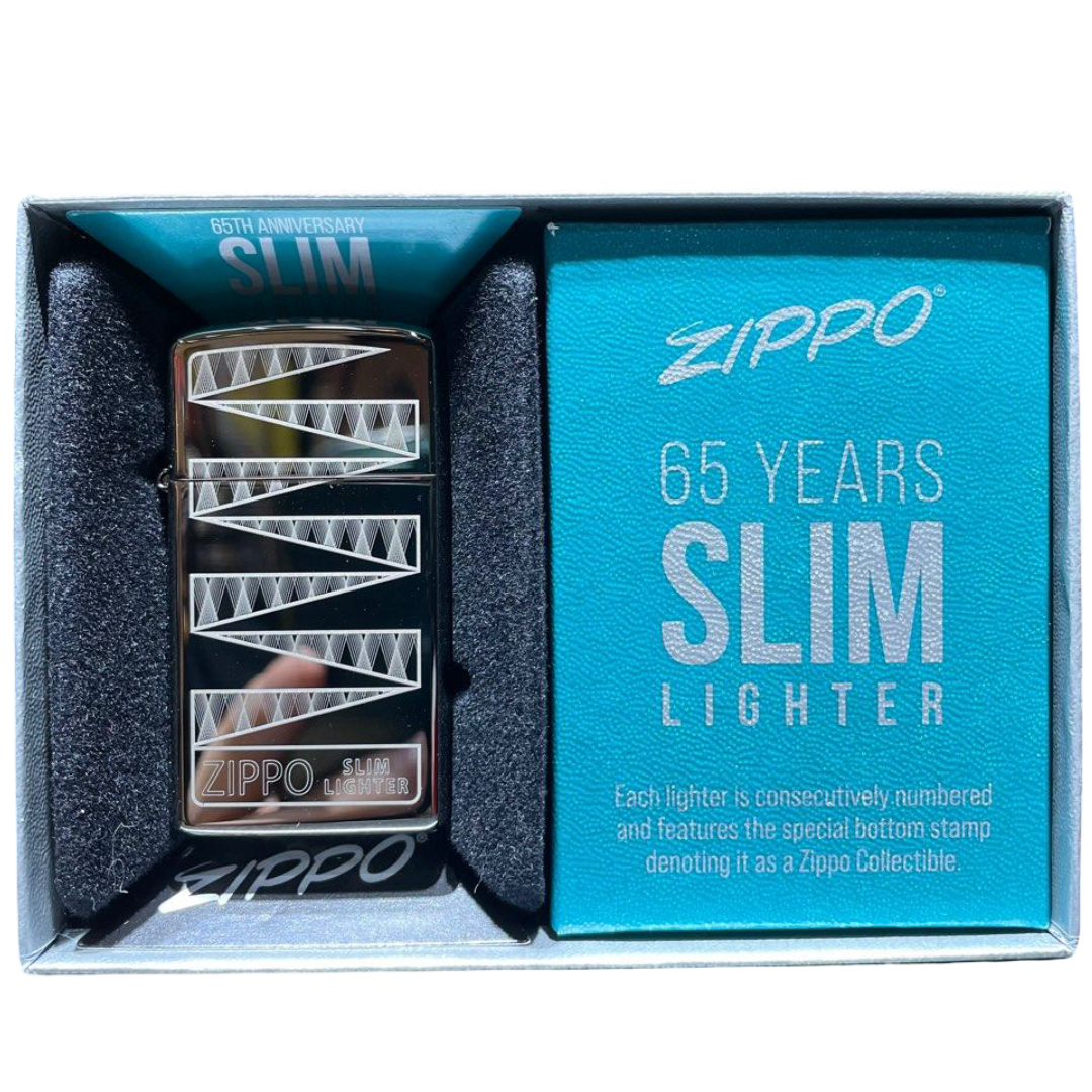 Zippo Aansteker 65th Anniversary Zippo Slim Collectible - vooraanzicht