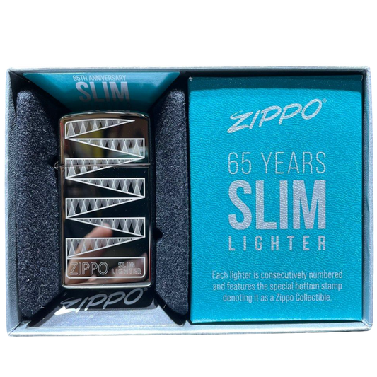 Zippo Aansteker 65th Anniversary Zippo Slim Collectible - vooraanzicht
