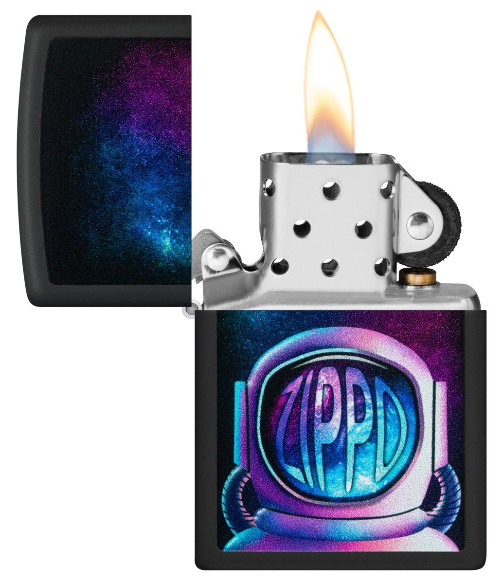 Zippo Aansteker 218 Zippo Astronaut Design - achteraanzicht