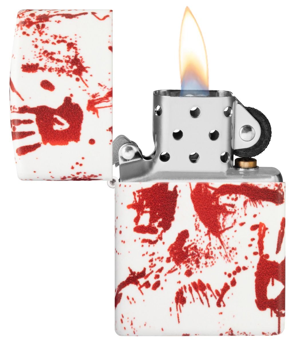Zippo Aansteker 49352 Bloody Hand Design - achteraanzicht