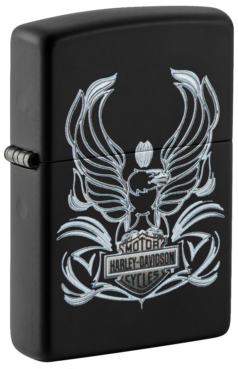Zippo Aansteker 218 Harley Davidson Logo - vooraanzicht