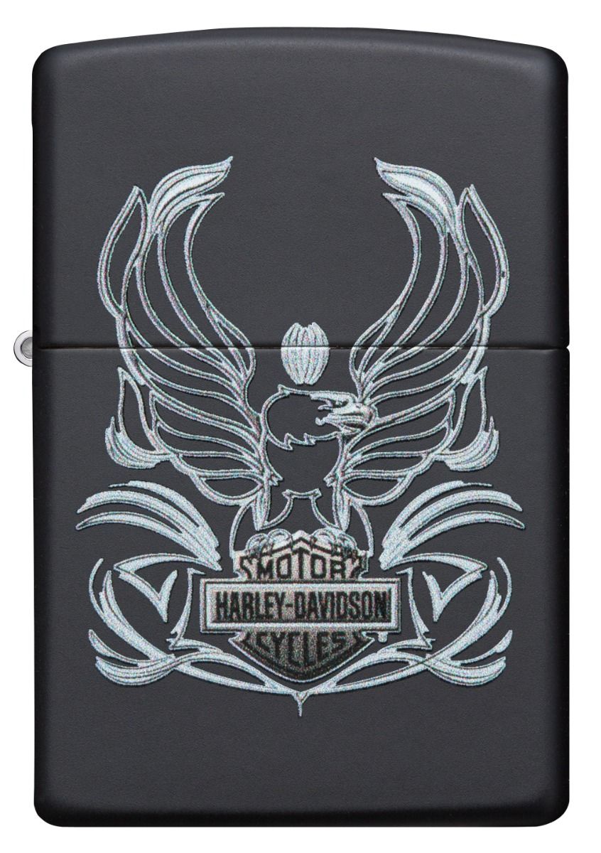 Zippo Aansteker 218 Harley Davidson Logo - achteraanzicht