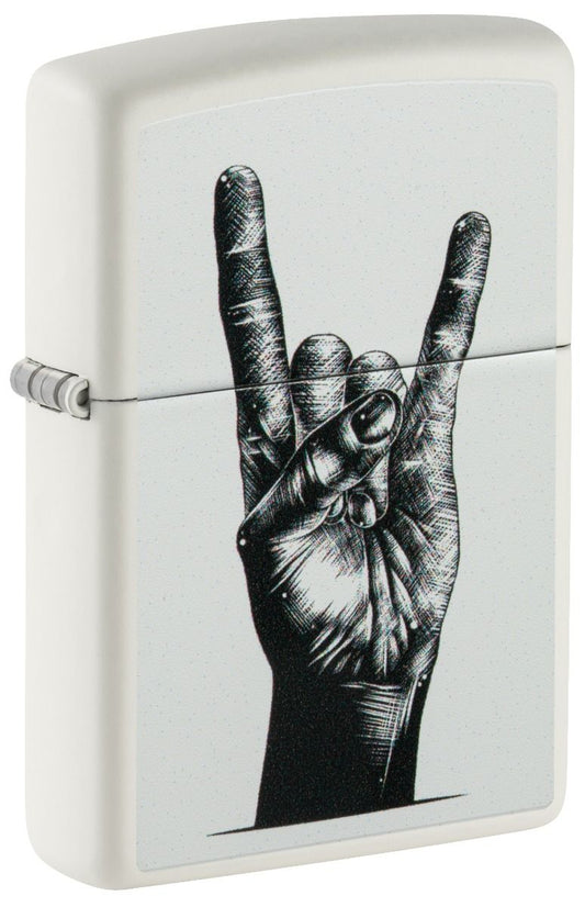 Zippo Aansteker 214 Rock Hand Design - vooraanzicht