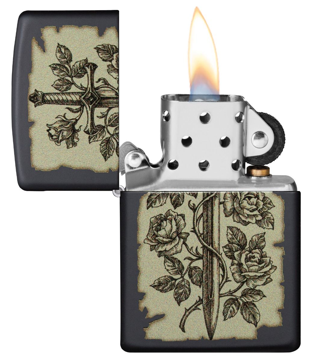 Zippo Aansteker 218 Medieval Swords Design - detail 2