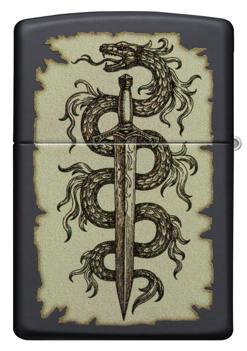 Zippo Aansteker 218 Medieval Swords Design - detail