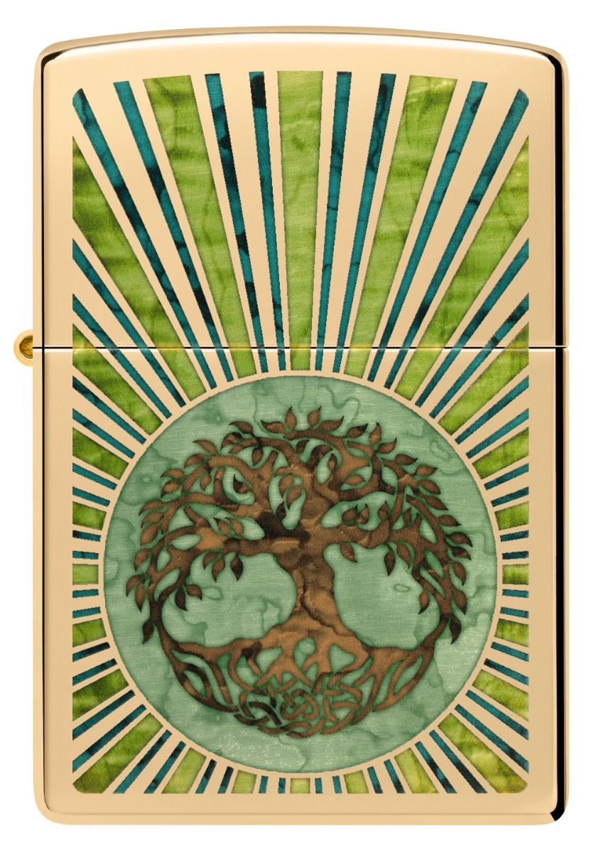 Zippo Aansteker 254B Spiritual Design - achteraanzicht