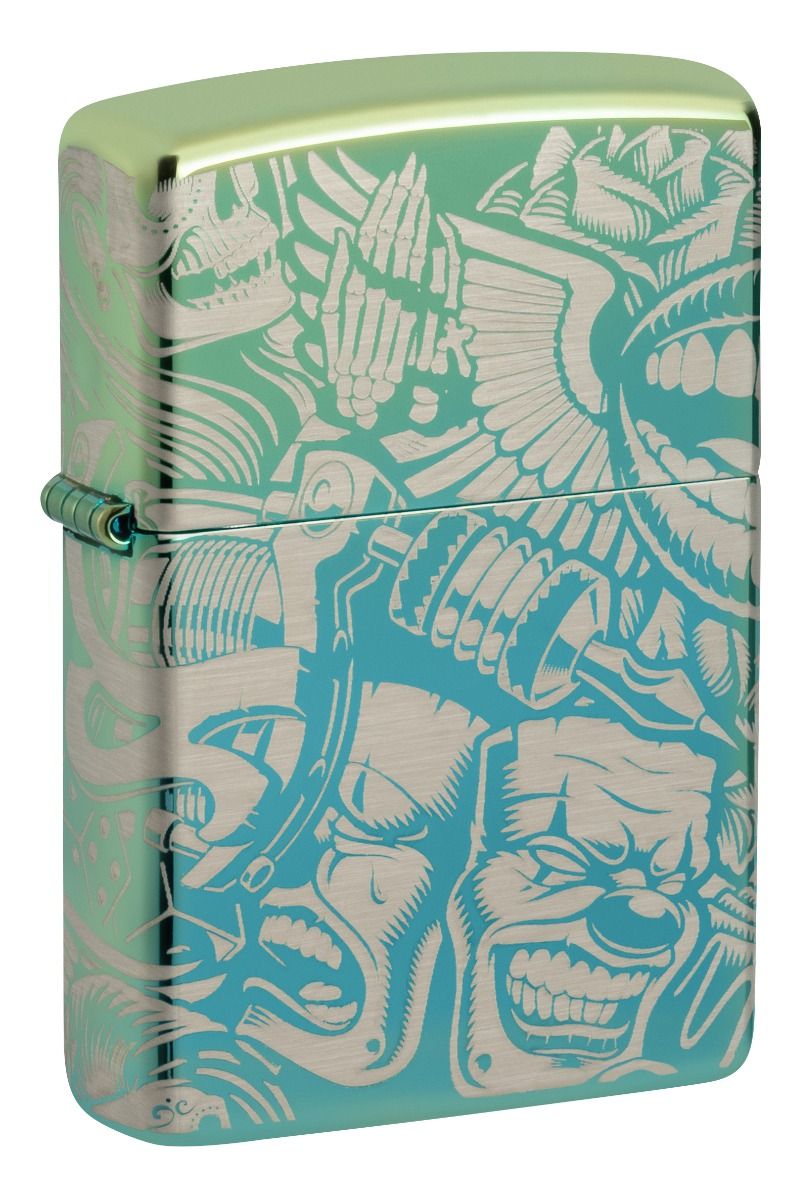 Zippo Aansteker 49191 Tattoo Theme Design - vooraanzicht