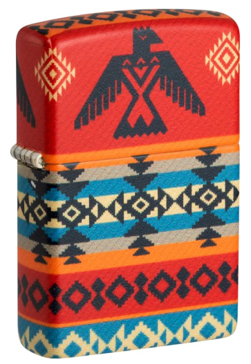 Zippo 49352 Indian Pattern Design aansteker vooraanzicht