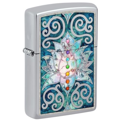 Zippo Aansteker 48592 Lotus Flower Design - vooraanzicht
