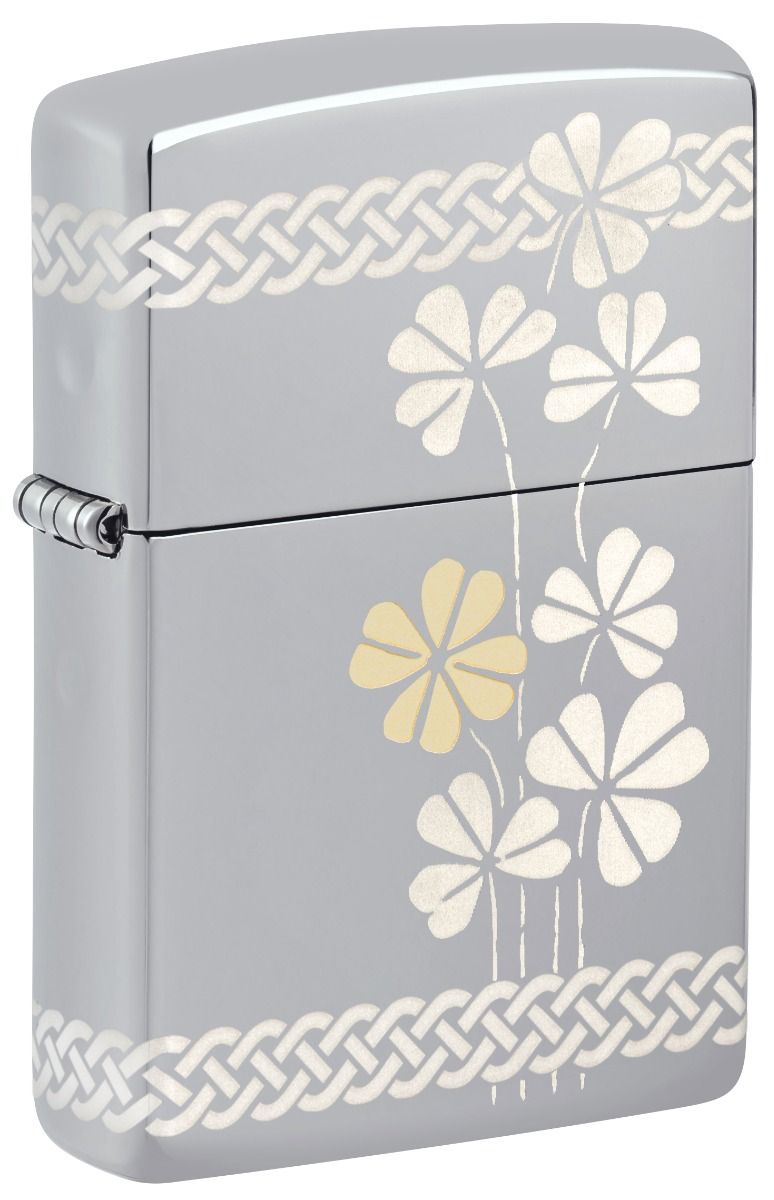 Zippo Aansteker 250 Clover Design - vooraanzicht
