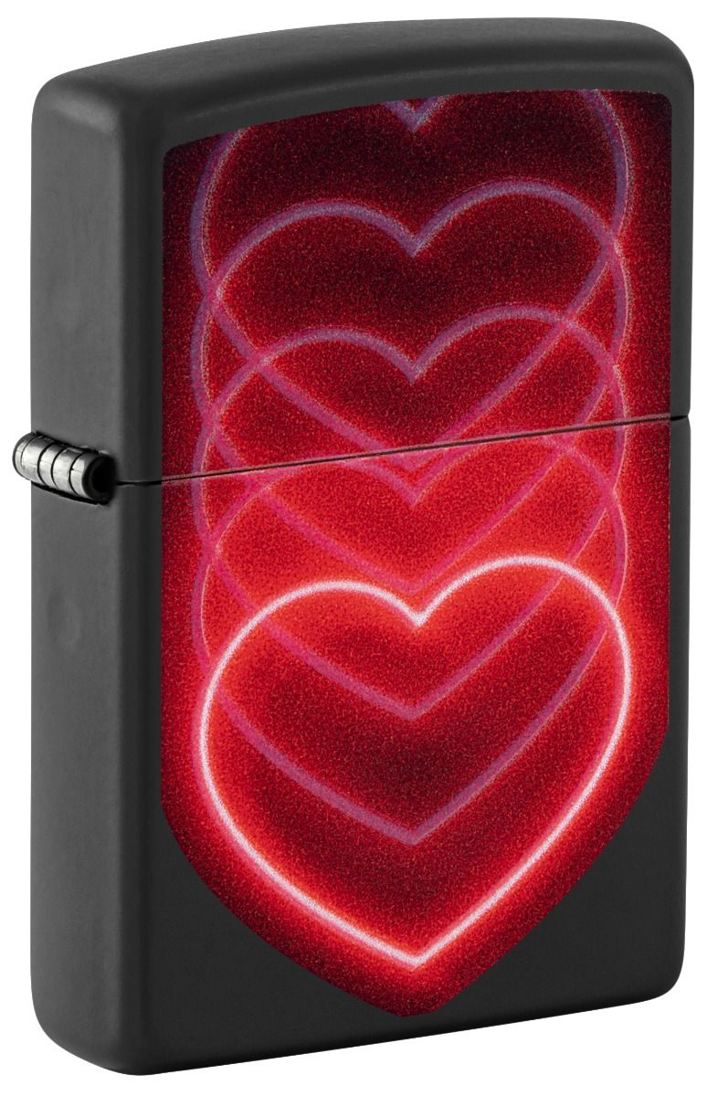 Zippo Aansteker 218 Hearts Design - vooraanzicht