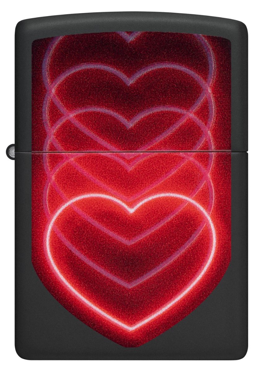 Zippo Aansteker 218 Hearts Design - achteraanzicht