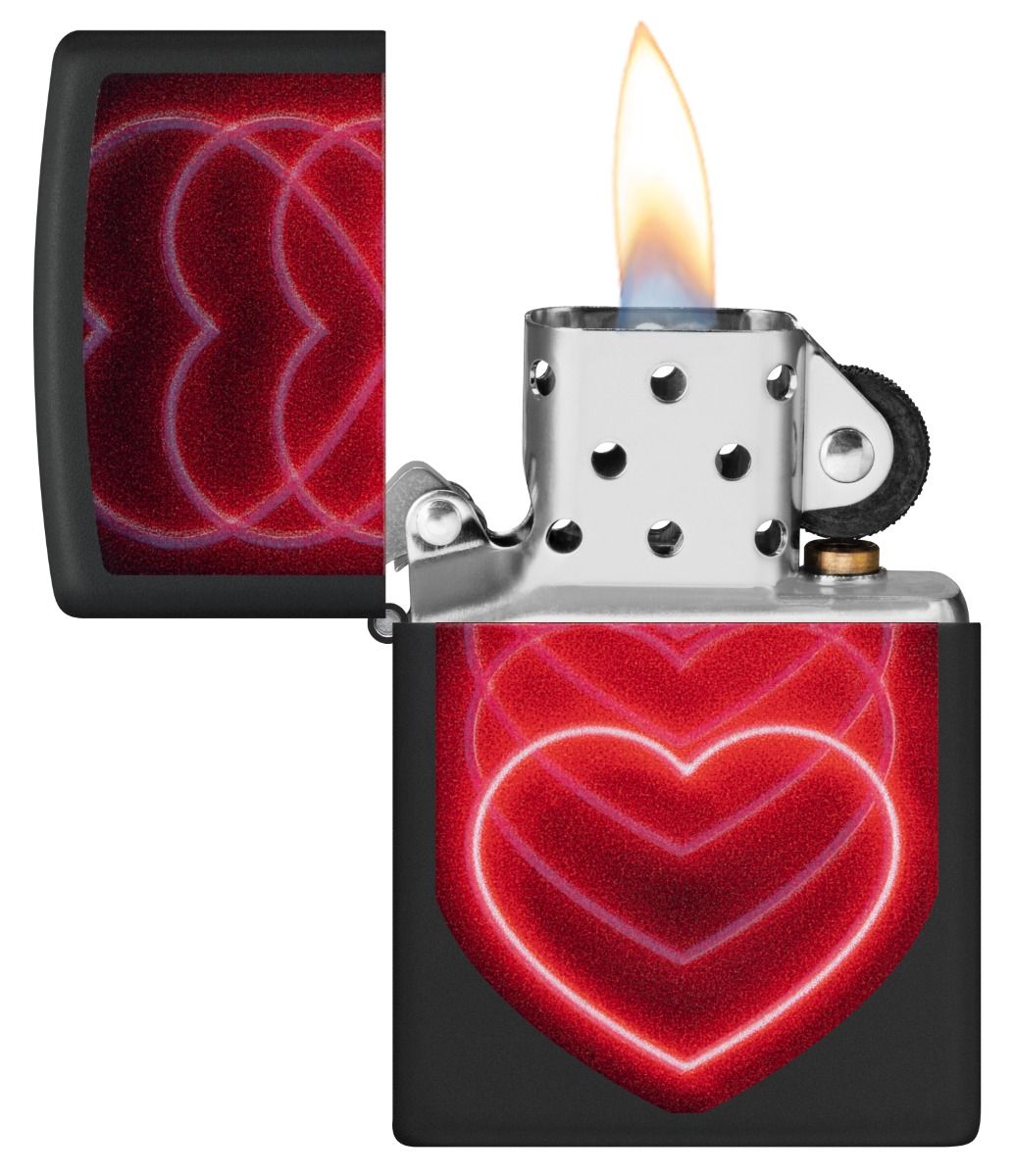 Zippo Aansteker 218 Hearts Design - detail