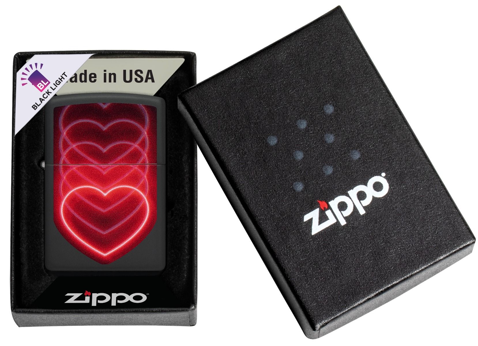 Zippo Aansteker 218 Hearts Design - detail 3
