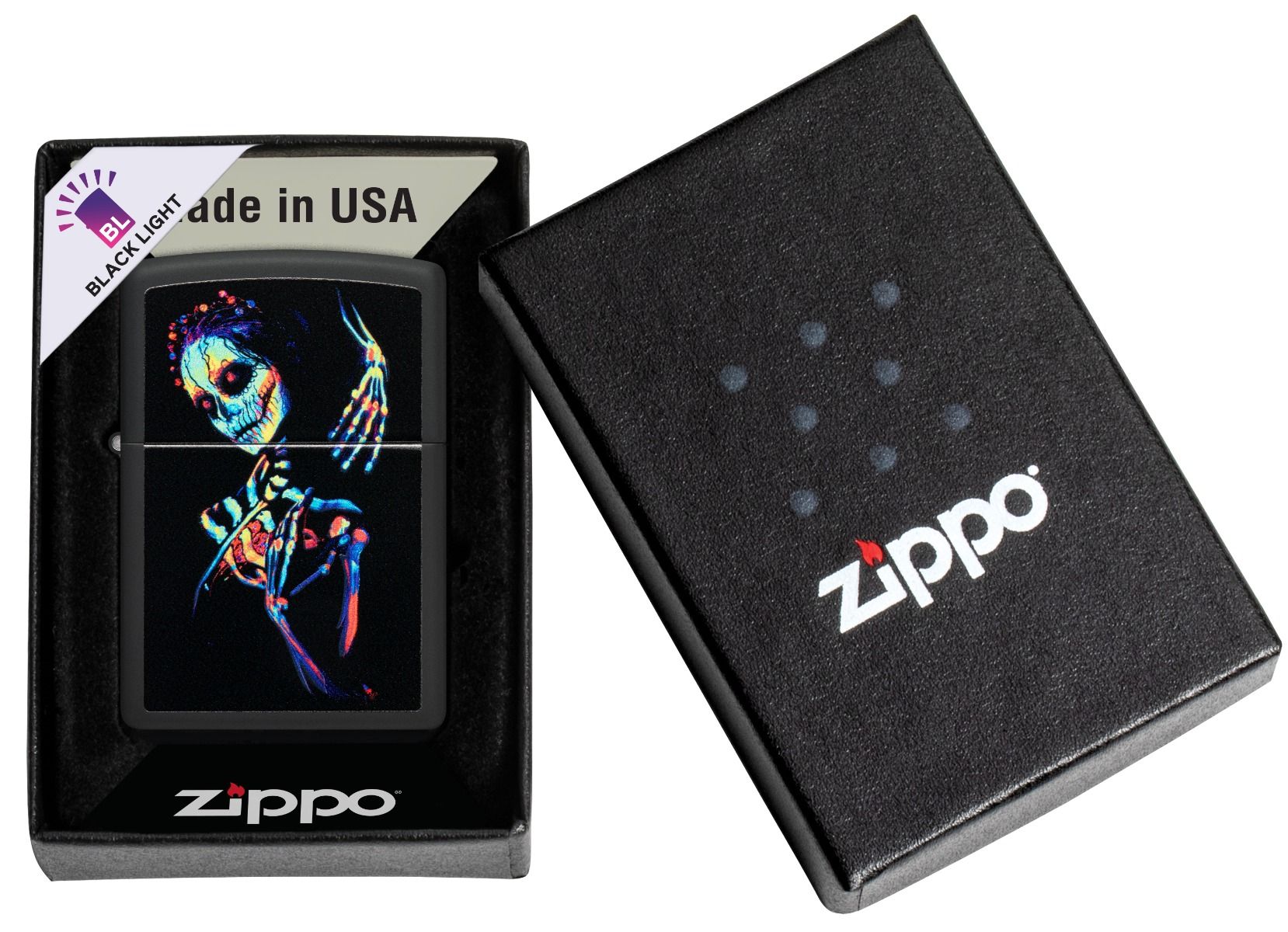 Zippo Aansteker 218 UV Skeleton Design - detail 3