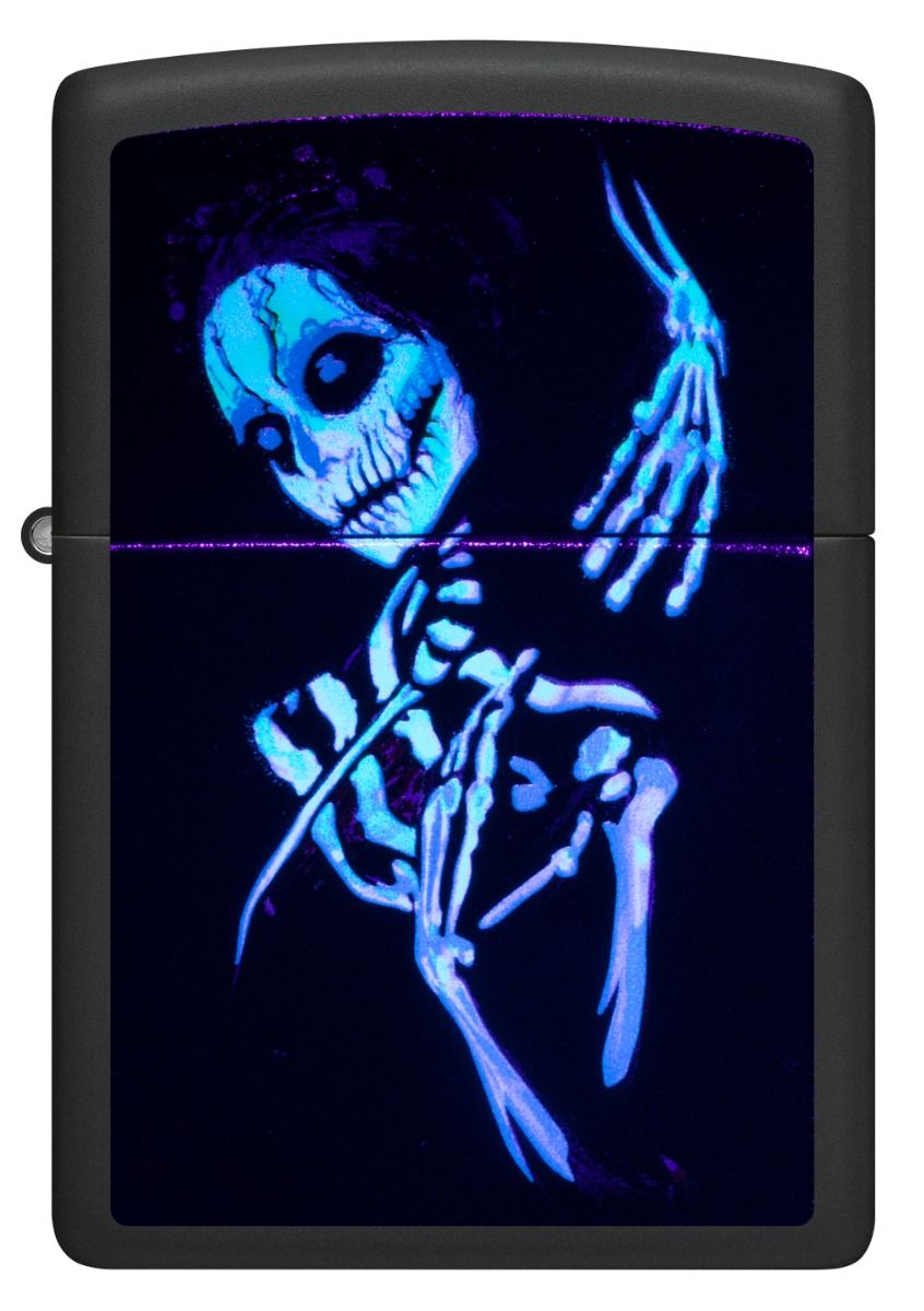 Zippo Aansteker 218 UV Skeleton Design - detail 2