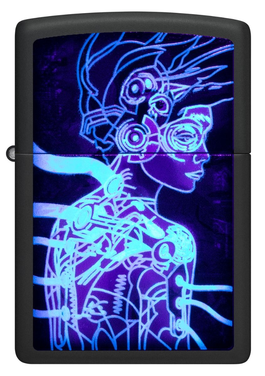 Zippo Aansteker 218 Cyber Woman design - detail 2