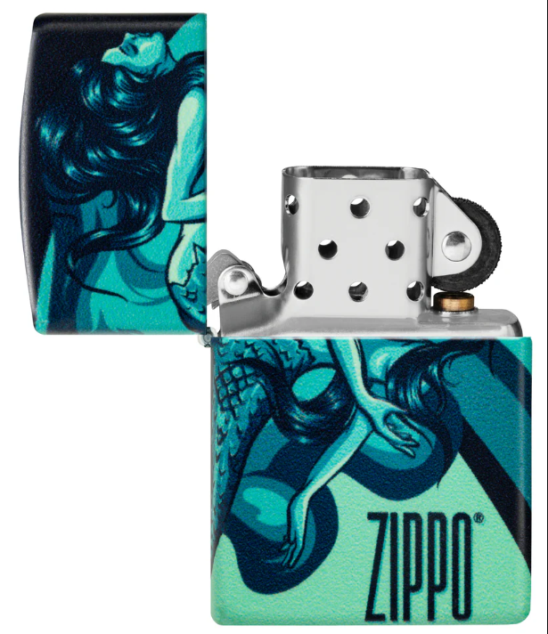Zippo 49352 Mermaid Design aansteker achteraanzicht
