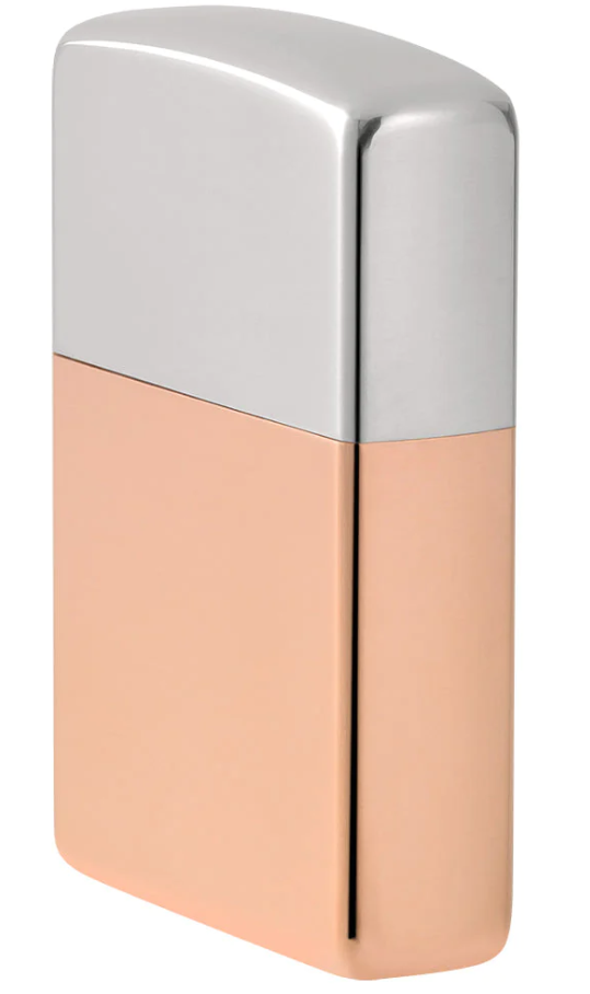 Zippo 48694 Bimetal Case Lighter Sterling Silver Lid - detail