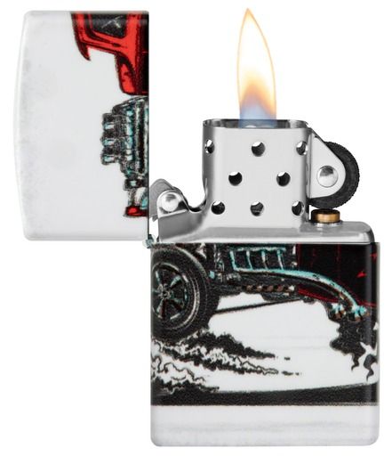 Zippo Aansteker 49352 Hot Rod Design - achteraanzicht