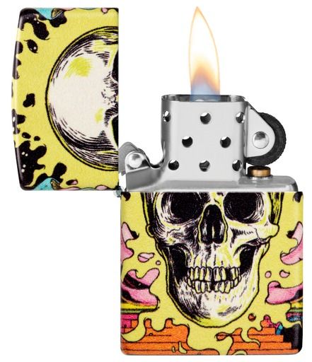 Zippo Aansteker 49193 Skull Design - achteraanzicht