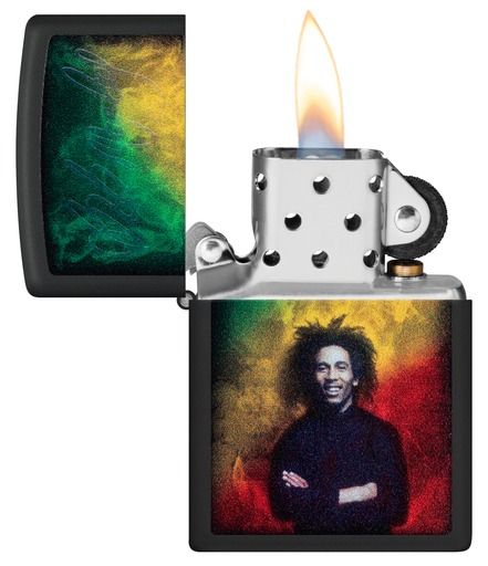 Zippo Aansteker 218 Bob Marley Design - achteraanzicht