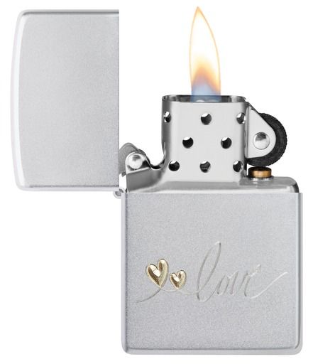 Zippo Aansteker 205 Heart Design - achteraanzicht