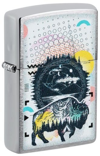 Zippo Aansteker 200 Bison Design CI - vooraanzicht