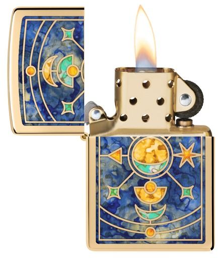 Zippo Aansteker 254B Star Constellation - achteraanzicht