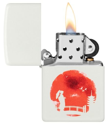 Zippo Aansteker 214 Japanese Bridge - achteraanzicht