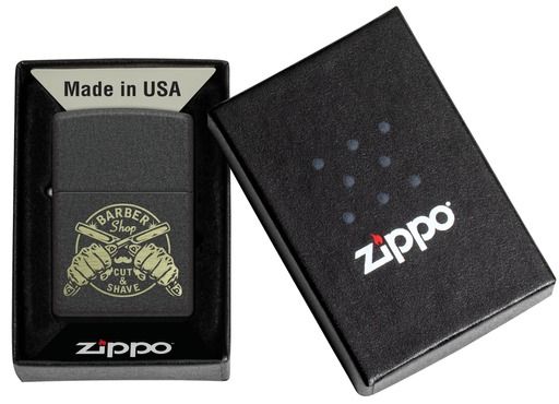 Zippo Aansteker 236 Barber Shop Design - detail