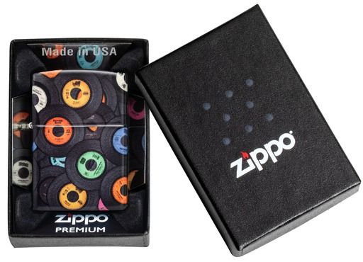 Zippo Aansteker 49352 Records Design - detail