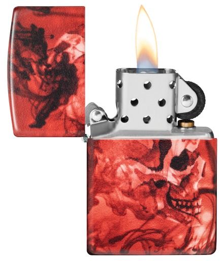 Zippo Aansteker 49352 Spooky Skulls Design - achteraanzicht