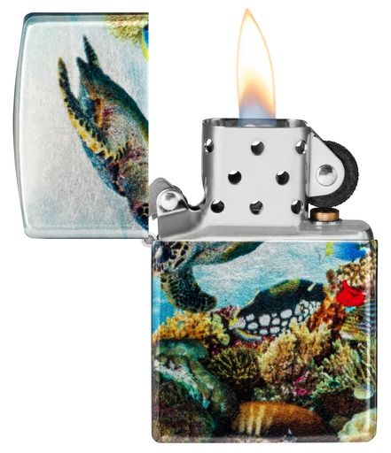 Zippo Aansteker 48459 Deep Sea Design - achteraanzicht