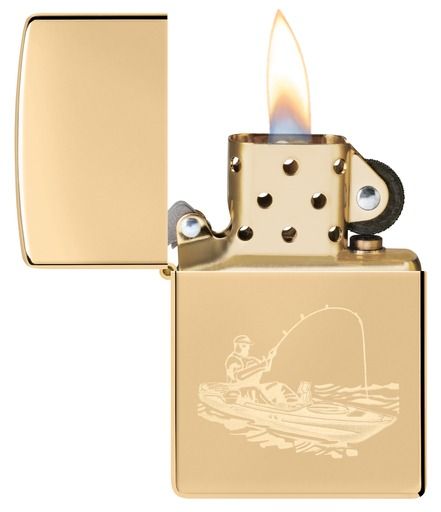 Zippo Aansteker 254B Fishing Design - achteraanzicht