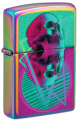 Zippo Aansteker 151 Skull Mirrored - vooraanzicht