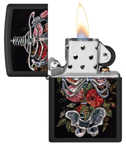 Zippo Aansteker 218 Skelett Embroidery - achteraanzicht