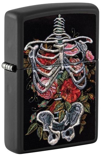 Zippo Aansteker 218 Skelett Embroidery - vooraanzicht