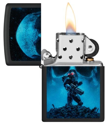 Zippo Aansteker 218 Space Soldier - achteraanzicht