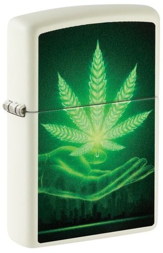 Zippo Aansteker 49193 Cannabis GITD - vooraanzicht