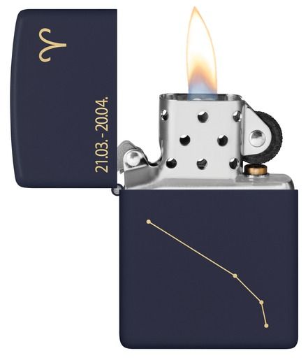 Zippo Aansteker 239 Zodiac Aries Design - achteraanzicht