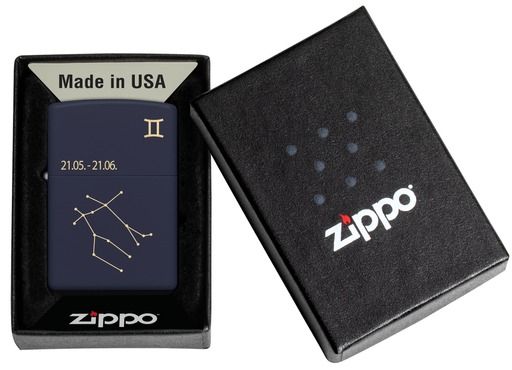 Zippo Aansteker 239 Zodiac Gemini Design - detail