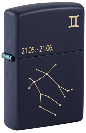 Zippo Aansteker 239 Zodiac Gemini Design - vooraanzicht