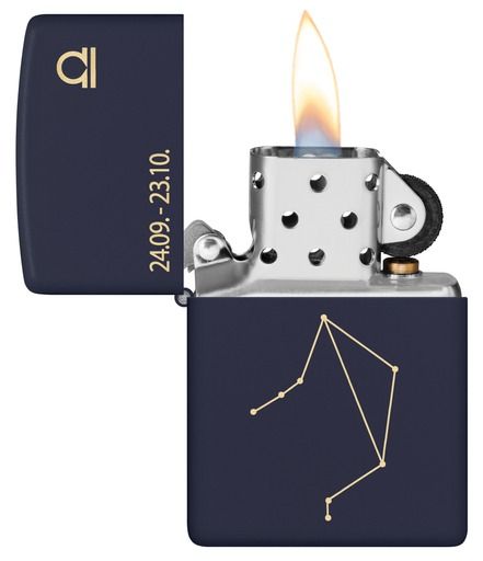 Zippo Aansteker 239 Zodiac Libra Design - achteraanzicht