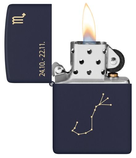 Zippo Aansteker 239 Zodiac Scorpio Design - achteraanzicht