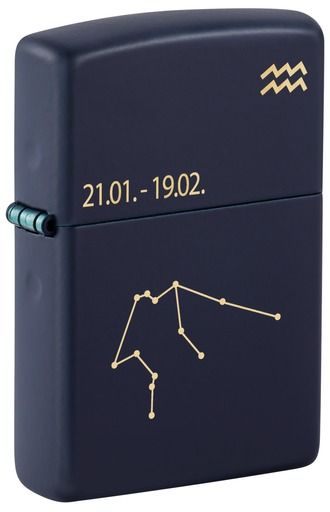 Zippo Aansteker 239 Zodiac Aquarius Design - vooraanzicht