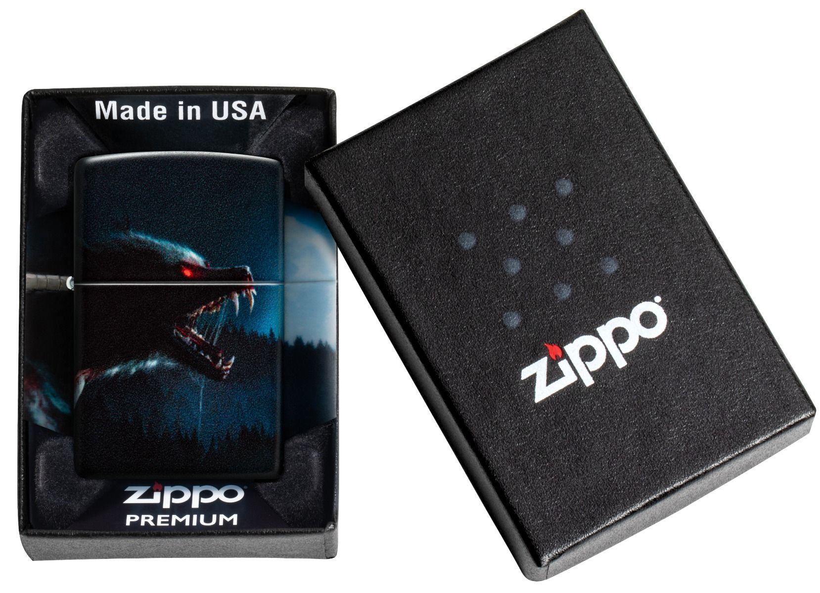 Zippo 49352 Horror Wolf Design aansteker detail 2