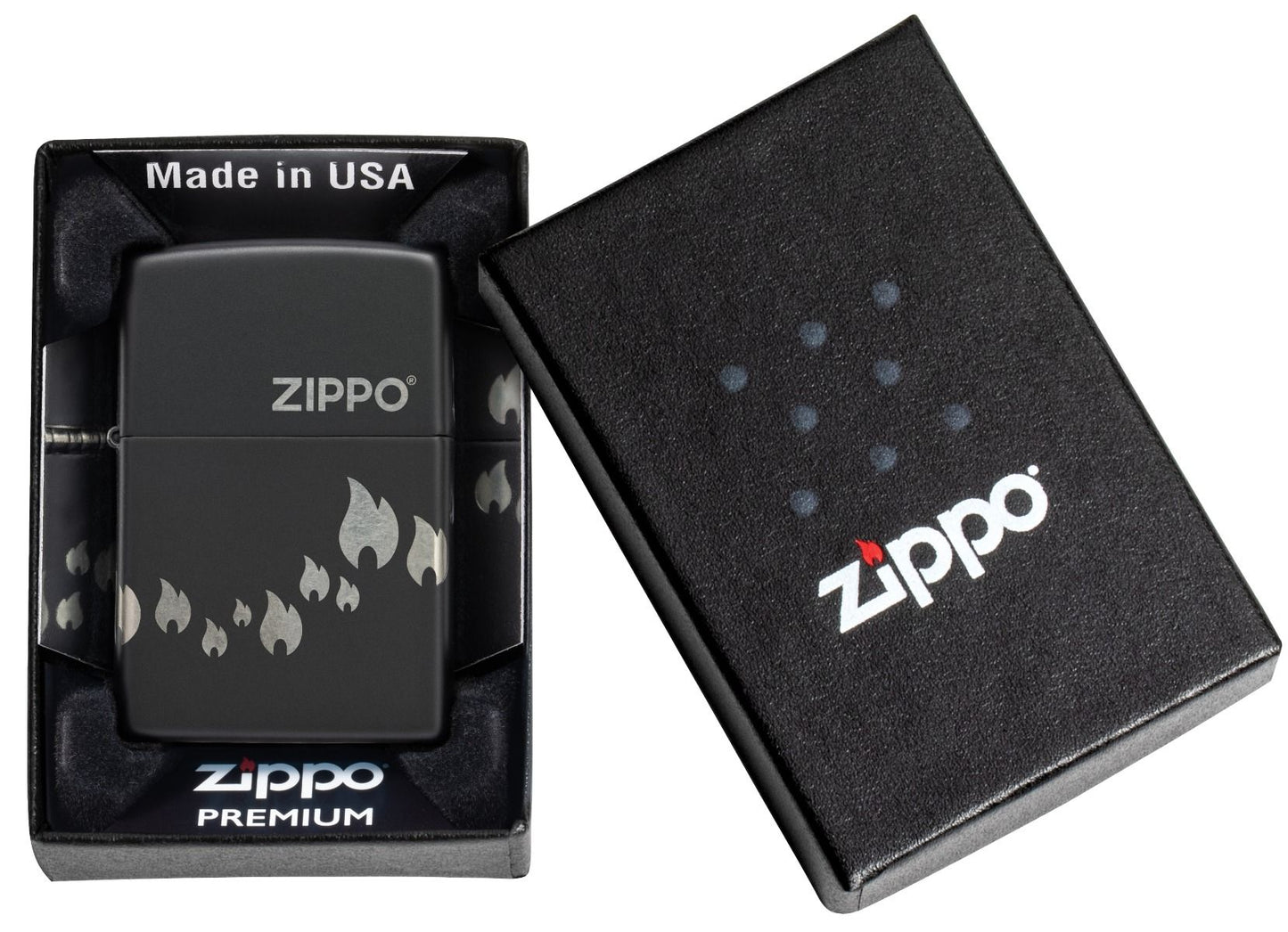 Zippo Aansteker 218 Zippo Design - open